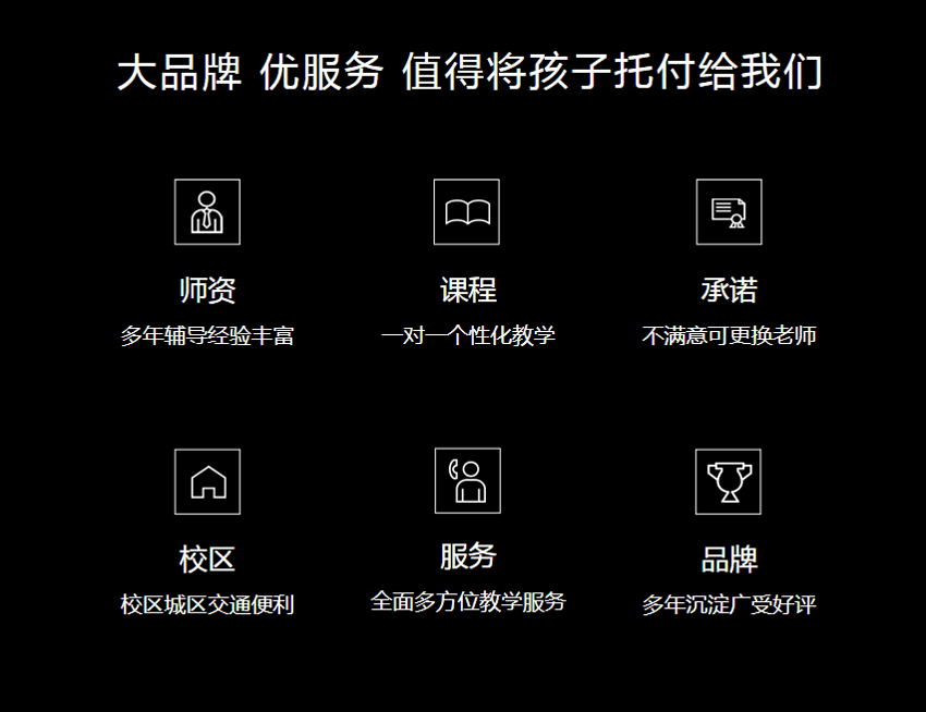 大品牌优服务值得将孩子托付给我们