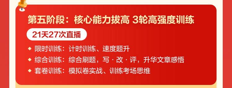 第五阶段：核心能力进步3轮高强度训练
