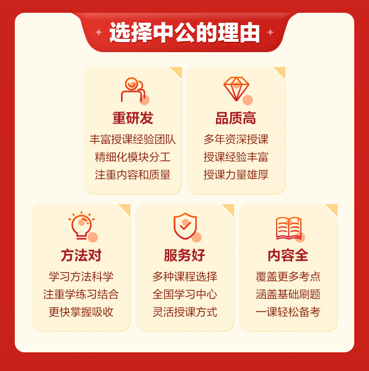 选择中公的理由